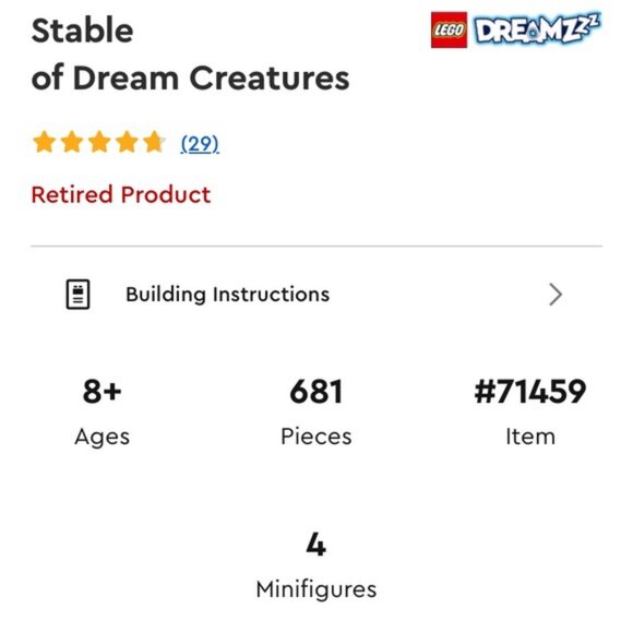 LEGO DREAMZzz Stable of Dream Creatures Building Set Ages 8+ Vibrant #71459 - Picture 5 of 5